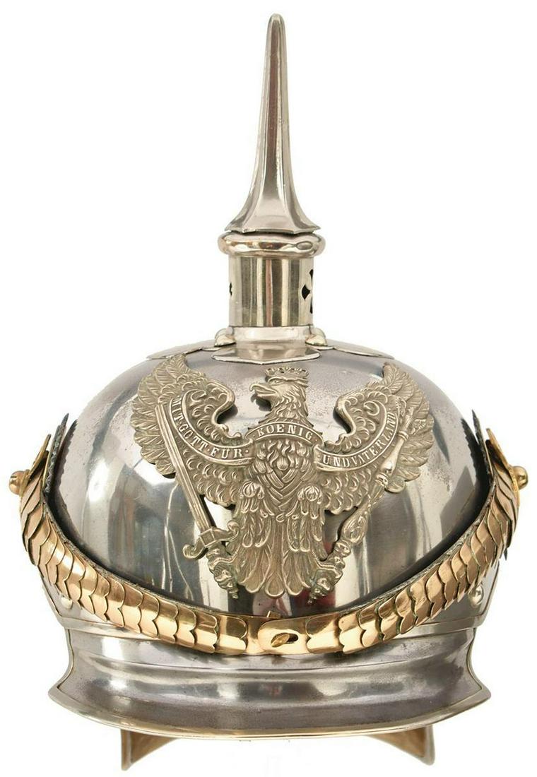 A PRUSSIAN JZP REGIMENT OFFICER'S METALHELM AND (1 of 20)