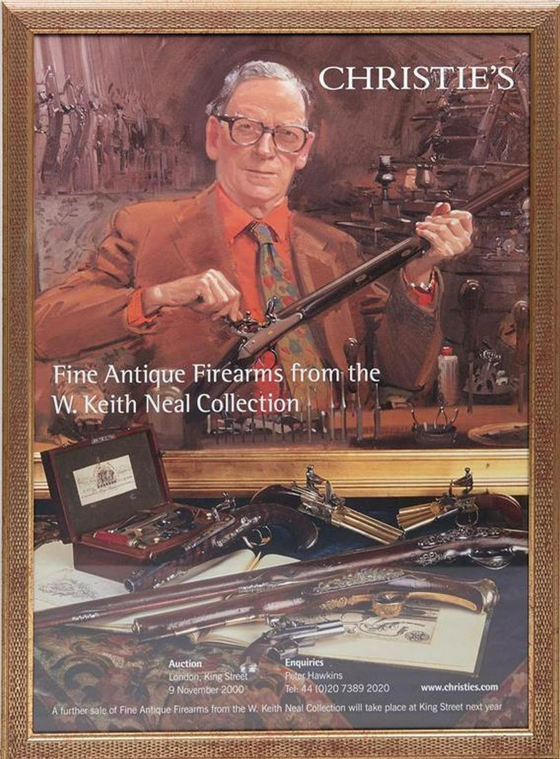 A MESSRS CHRISTIES ADVERTISING POSTER FOR THE WILLIAM: A MESSRS CHRISTIES ADVERTISING POSTER FOR THE WILLIAM KEITH NEAL COLLECTION, dated 9th November 2000, framed and glazed.