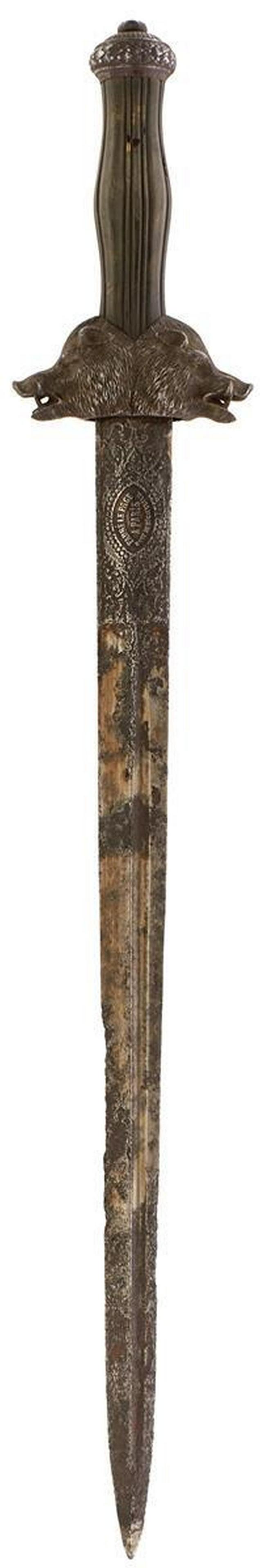 A LATE 18TH CENTURY FRENCH HUNTING HANGER BY LE PAGE, (1 of 10)