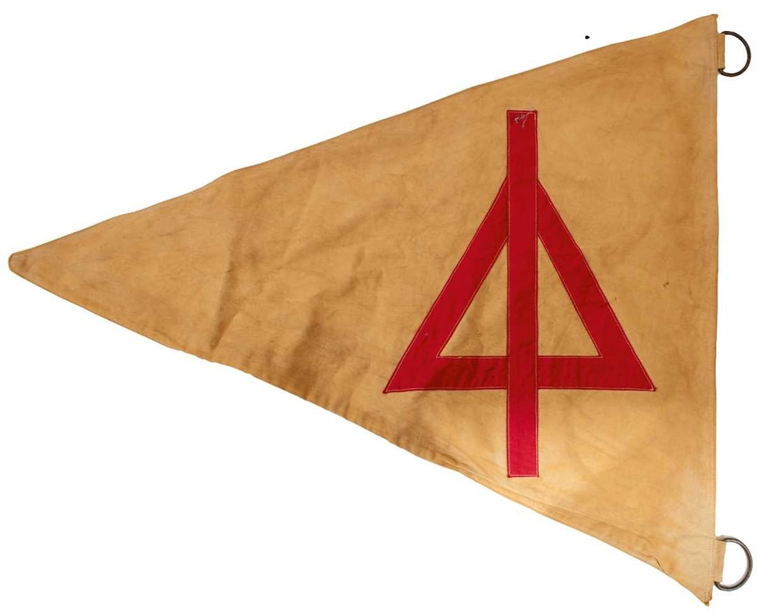 A VERY RARE DIVISIONAL PENANT FOR THE 15TH PANZER GROUP AFRIKA KORPS,: A VERY RARE DIVISIONAL PENANT FOR THE 15TH PANZER GROUP AFRIKA KORPS, the double stitched sand coloured cotton body with applied Arika Korps palm tree motif, the other side applied with runic unit ins