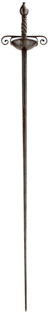 A COMPOSITE NORTH EUROPEAN RAPIER IN THE 17TH CENTURY STYLE, (1 of 11)