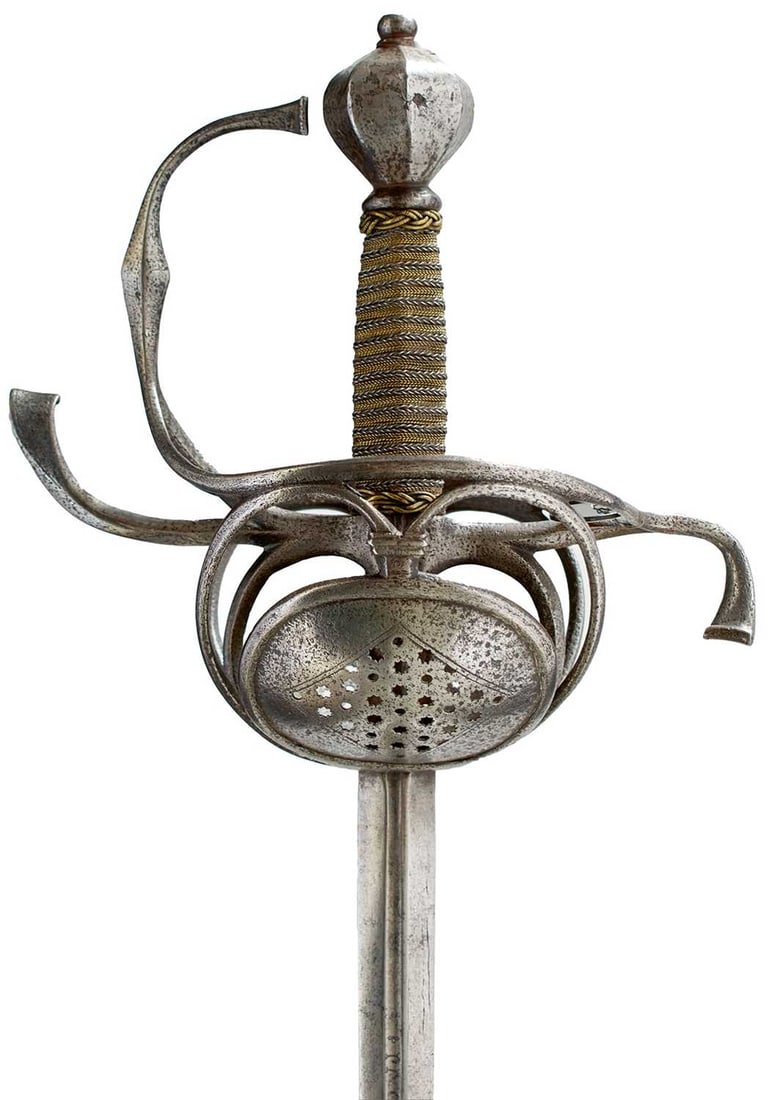 A 17TH CENTURY GERMAN PAPPENHEIMER RAPIER, (1 of 18)