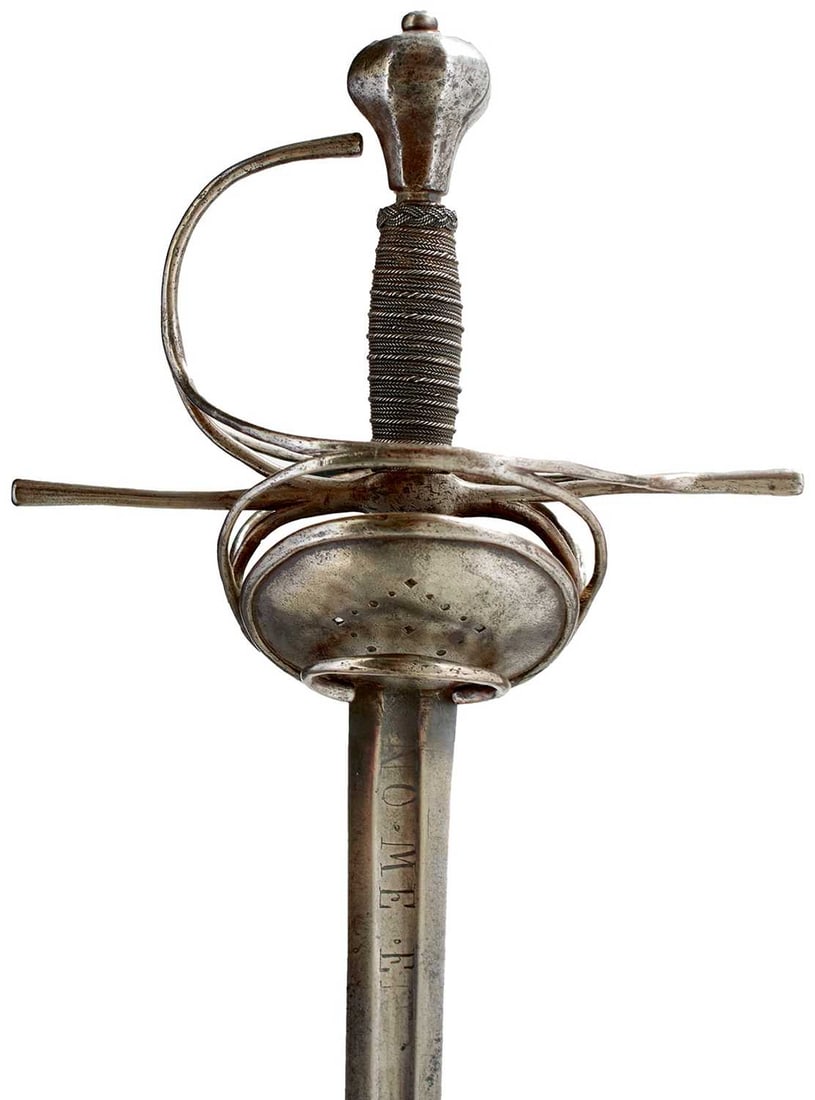AN EARLY 17TH CENTURY NORTH EUROPEAN PAPPENHEIMER SWORD RAPIER, (1 of 20)