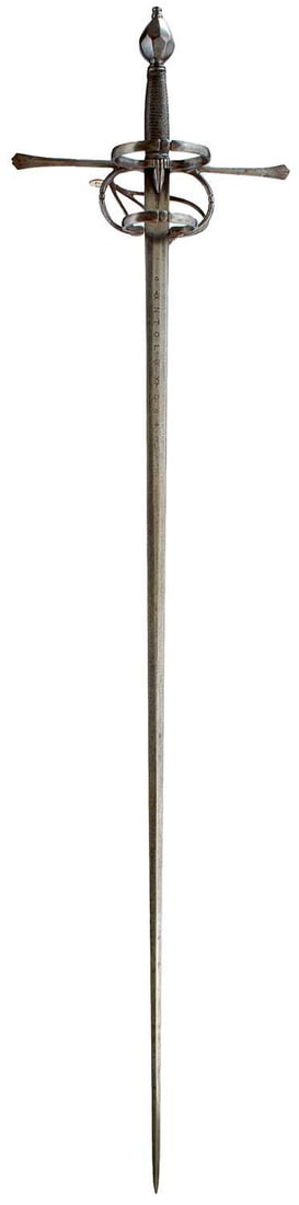 A NORTH EUROPEAN RAPIER IN THE 17TH CENTURY MANNER, (1 of 19)