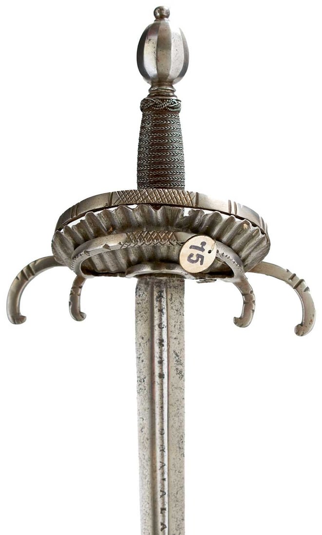 A 17TH CENTURY ITALIAN CRAB-CLAW SWORD, (1 of 15)