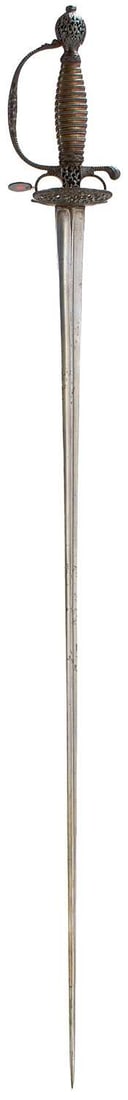 AN 18TH CENTURY ENGLISH STEEL HILTED SMALL-SWORD, (1 of 20)