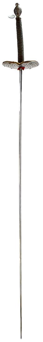 A PAIR OF 19TH CENTURY FRENCH DUELLING EPEE OR SWORDS,: 86.5cm triangular section incurved blades etched with a maker's panel for the Coulaux Company in Klingenthal, characteristic hilts with chamois leather lined circular pierced shell guards, faceted ovo