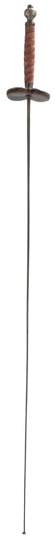 A PAIR OF LATE 19TH OR EARLY 20TH CENTURY FENCING FOILS, (1 of 12)
