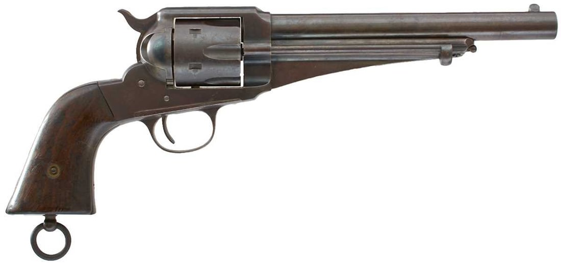 A .440 REMINGTON OBSOLETE CALIBRE SIX-SHOT MODEL 1875 REMINGTON ARMY REVOLVER, (1 of 13)