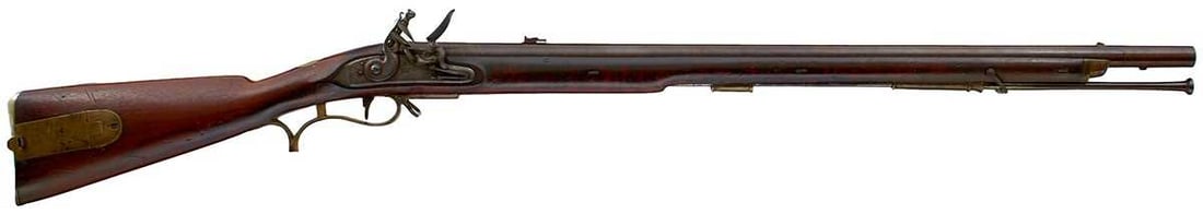 A GOOD AND SCARCE .625 CALIBRE MODEL 1815 SOCKET CONVERSION FLINTLOCK BAKER RIFLE,: 30 inch sighted browned damascus barrel, fitted with rear leaf sights, border engraved stepped lock stamped with a crown over GR and I. GILL across the tail, ring necked cock, full stocked to within 3