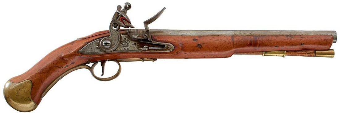 A .560 CALIBRE FLINTLOCK LONG SEA SERVICE PISTOL, (1 of 14)