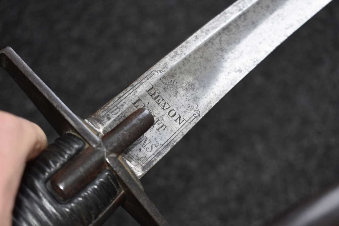 A 1788 PATTERN LIGHT CAVALRY SABRE TO THE DEVON LIGHT DRAGOONS, - 5