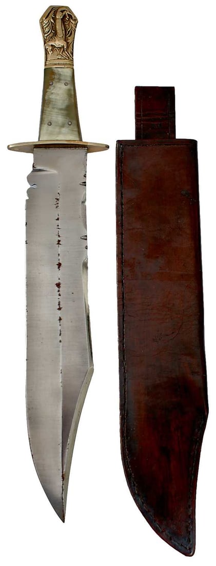 A LARGE MODERN BOWIE KNIFE BY J. E. MIDDLETON & SONS, (1 of 15)