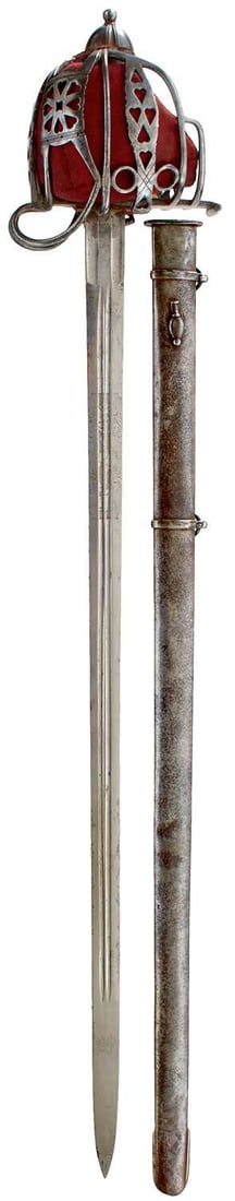 A WILLIAM IV 1828 PATTERN SCOTTISH BASKET HILTED BROADSWORD, (1 of 15)