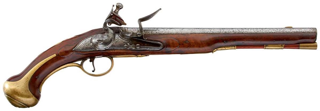 A RARE .600 CALIBRE REGIMENTALLY MARKED FLINTLOCK HEAVY DRAGOON PISTOL BY JORDAN, (1 of 20)