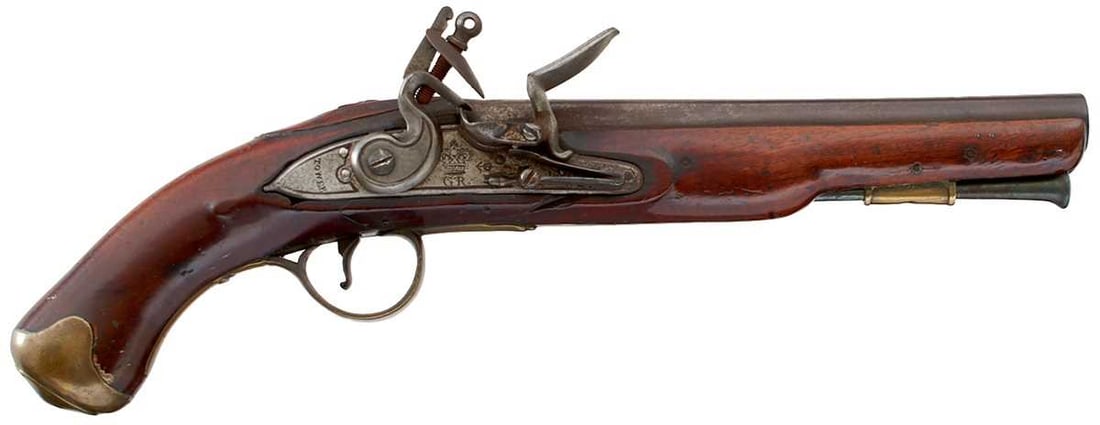 A .650 CALIBRE FLINTLOCK LIGHT DRAGOON PISTOL, (1 of 16)