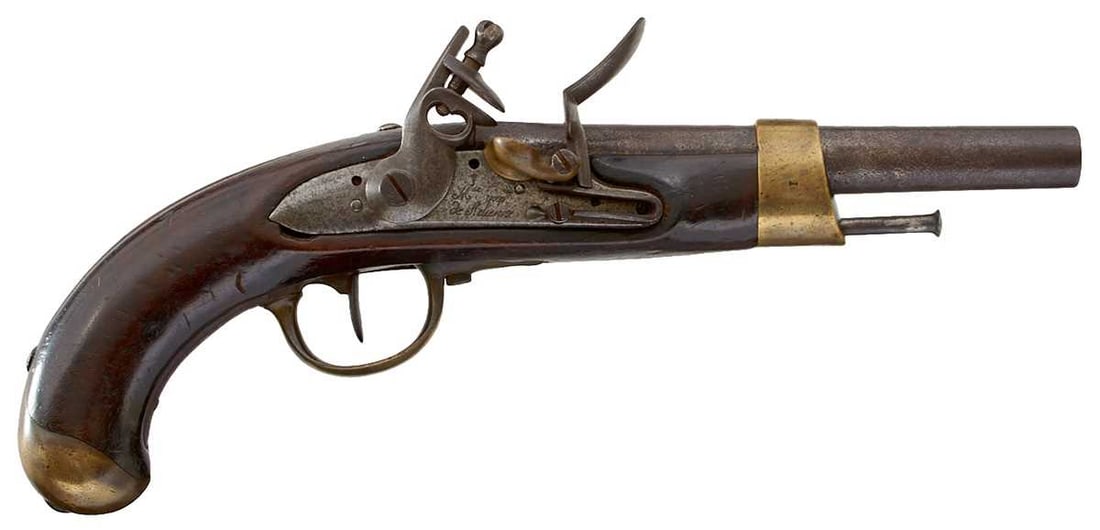 A .690 CALIBRE FRENCH AN XIII FLINTLOCK CAVALRY PISTOL, (1 of 17)