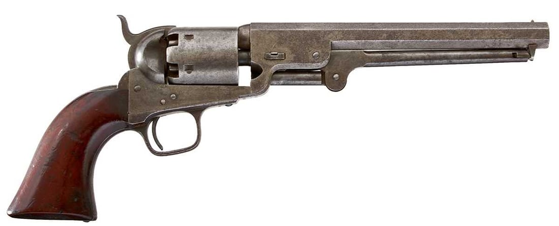OF CRIMEAN WAR INTEREST - A SCARCE .36 CALIBRE SIX-SHOT PERCUSSION WAR DEPARTMENT COLT NAVY (1 of 18)