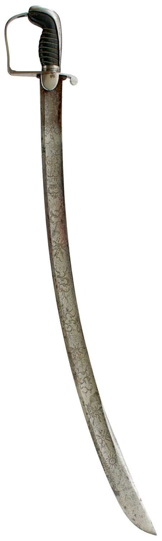 A 1796 PATTERN LIGHT CAVALRY OFFICER'S SABRE, (1 of 14)