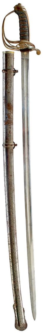 AN 1822 PATTERN INFANTRY OFFICER'S SWORD TO THE 6TH (WARWICKSHIRE) REGIMENT OF FOOT,: 82cm slightly curved fullered blade etched with scrolling foliage, crowned VR cyphers, maker's panel for Smith & Sons of London, 6TH REGT. and owner's initials NV or VU, regulation pierced brass