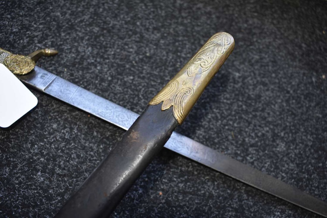 AN 1879 PATTERN BRITISH NAVAL DIRK, - 5