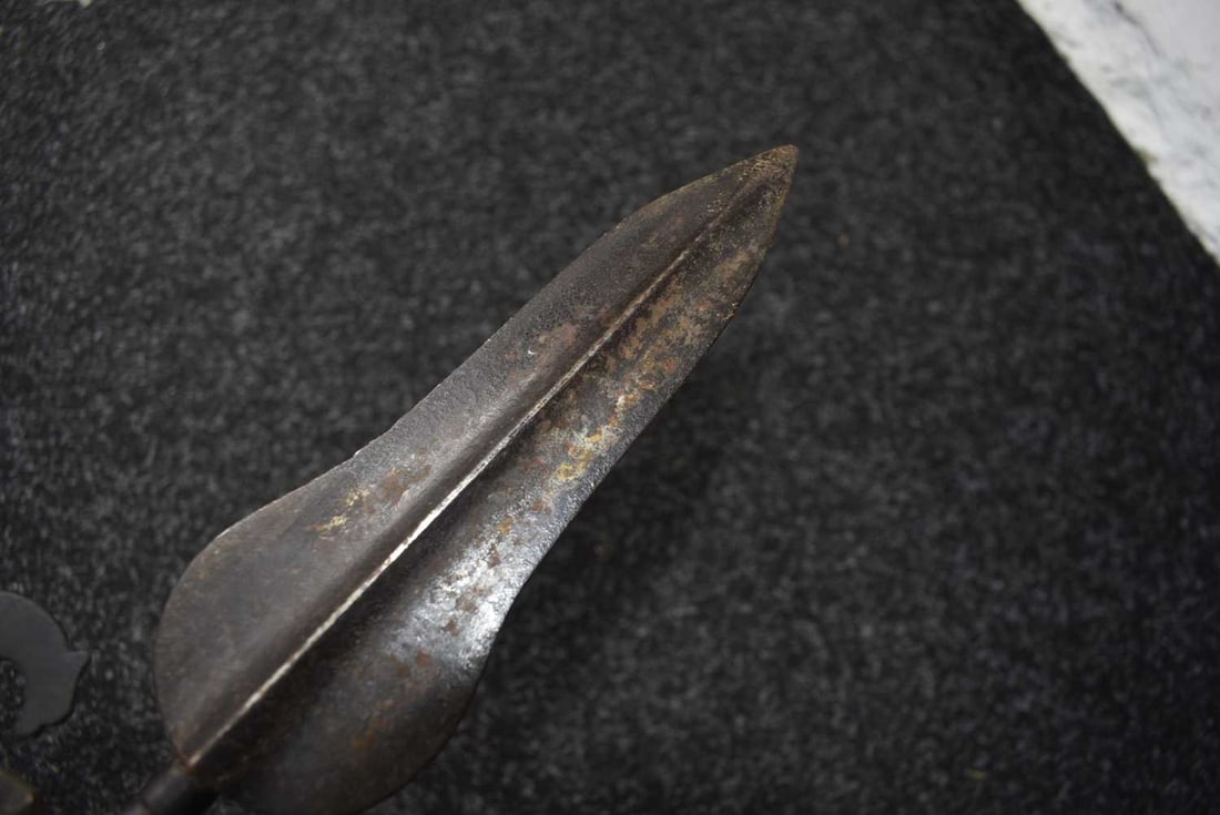 A SPONTOON OR HALBERD HEAD, - 11