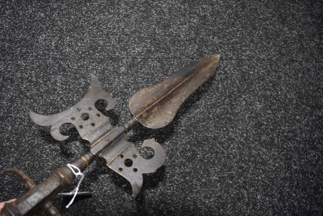 A SPONTOON OR HALBERD HEAD, - 8