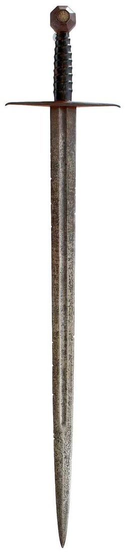 A EUROPEAN BROADSWORD IN THE 14TH CENTURY STYLE, (1 of 11)
