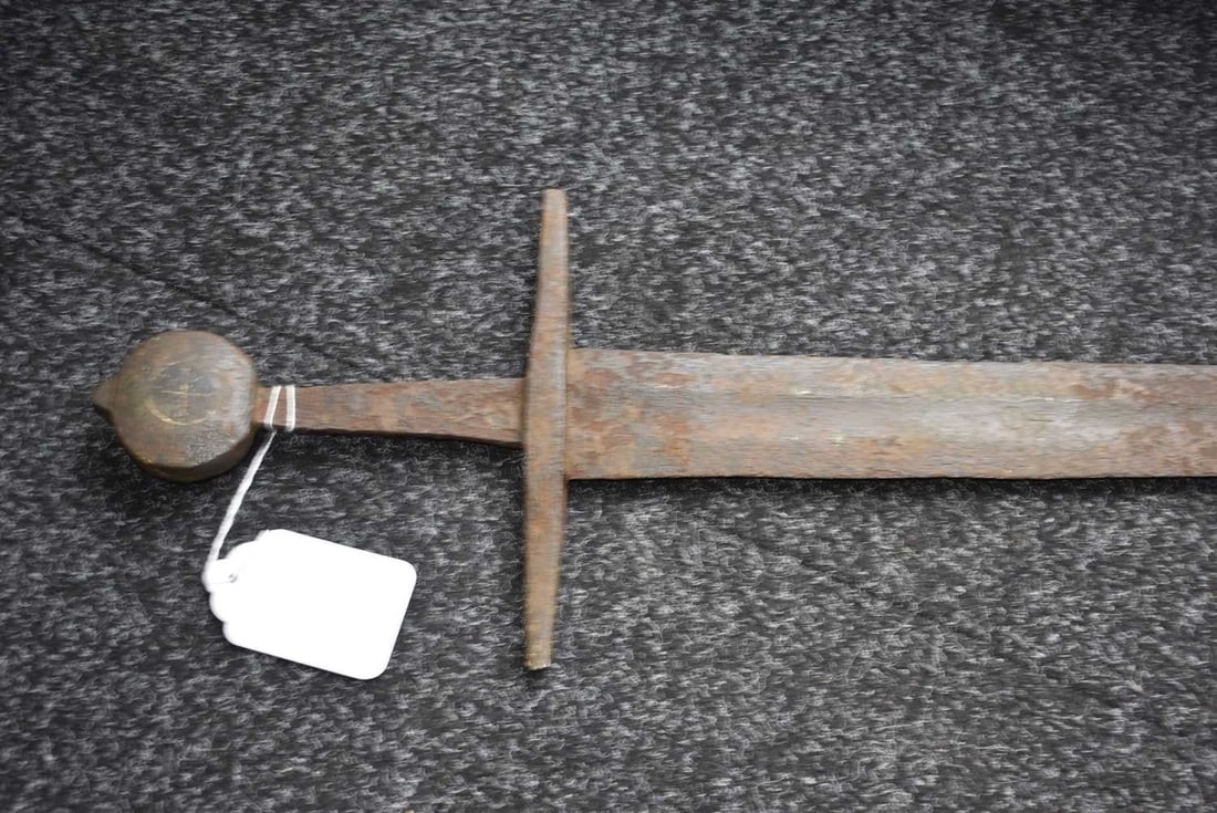 A MEDIEVAL SWORD, - 3