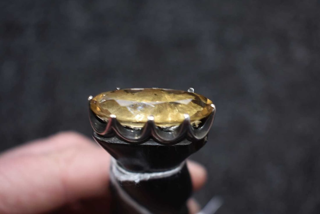 A SCOTTISH SILVER MOUNTED SGIAN DUBH, - 3