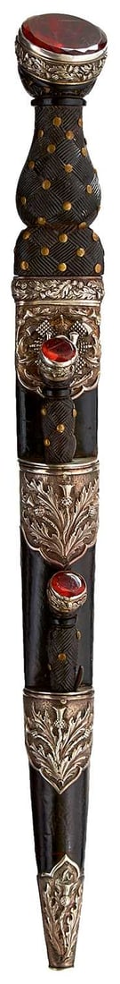 A GOOD VICTORIAN SCOTTISH OFFICER'S DIRK TO THE 1ST ROYAL LANARK MILITIA,: 32cm clean fullered blade with faceted back edge, etched with scrolling foliage, thistles, crowned VR cypher, regimental title in scroll banner form and a maker's panel or Campbell Whittaker & Co,