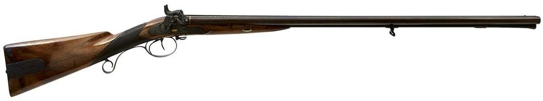 A 25-BORE DOUBLE BARRELLED PERCUSSION SPORTING GUN BY TANNER OF HANNOVER, (1 of 12)