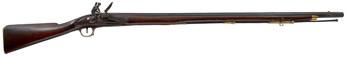 A .750 CALIBRE FLINTLOCK INDIA PATTERN BROWN BESS, (1 of 14)
