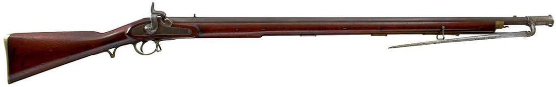 A RARE .750 CALIBRE GUNMAKER'S SPECIMEN OF THE EAST INDIA COMPANY PERCUSSION SERVICE MUSKET OF (1 of 17)
