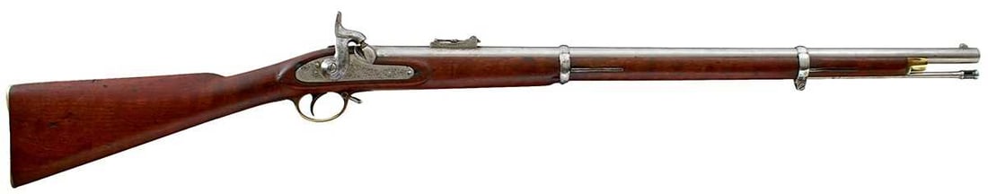A .577 CALIBRE PATTERN 1856 PERCUSSION TWO-BAND ENFIELD RIFLE, (1 of 13)