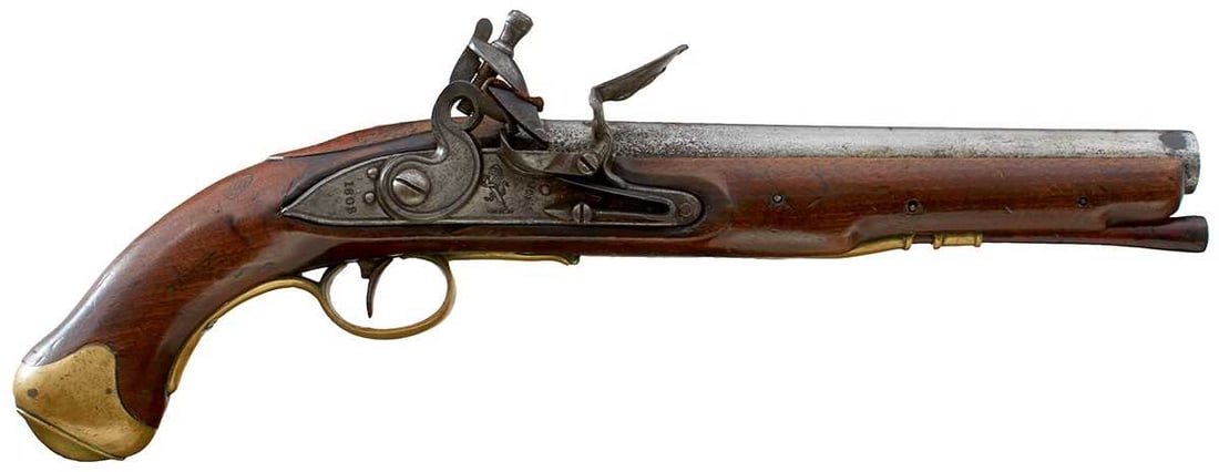 A .650 CALIBRE EAST INDIA COMPANY SHORT CAVALRY OR LIGHT DRAGOON FLINTLOCK SERVICE PISTOL, (1 of 15)