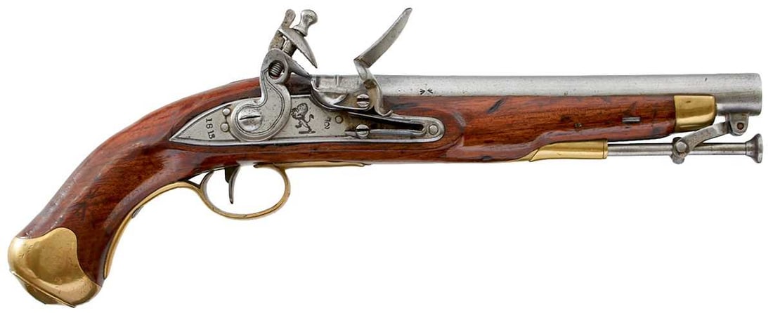 A .650 CALIBRE EAST INDIA COMPANY FLINTLOCK NEW LAND PATTERN SERVICE PISTOL, (1 of 14)