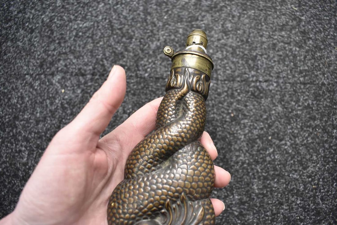 A LARGE SIZED DOLPHIN FLASK BY BARTRAM, - 10