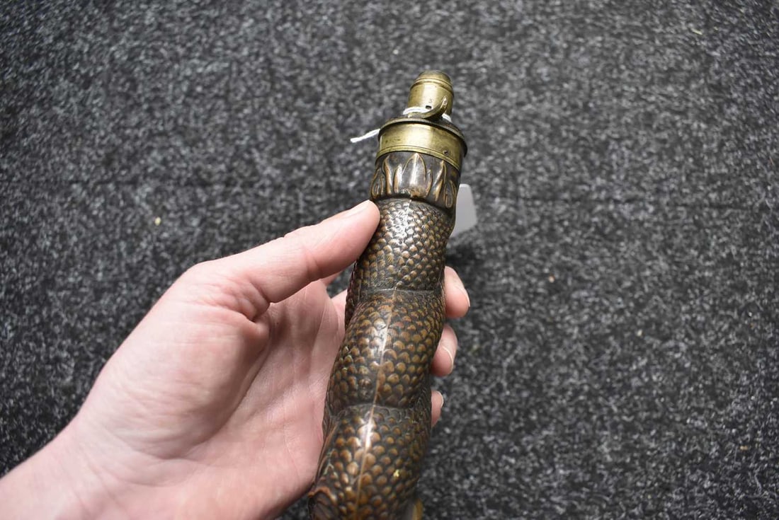 A LARGE SIZED DOLPHIN FLASK BY BARTRAM, - 11