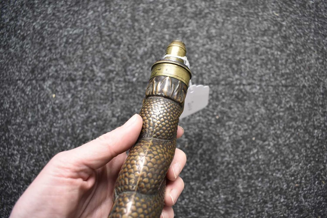 A LARGE SIZED DOLPHIN FLASK BY BARTRAM, - 12