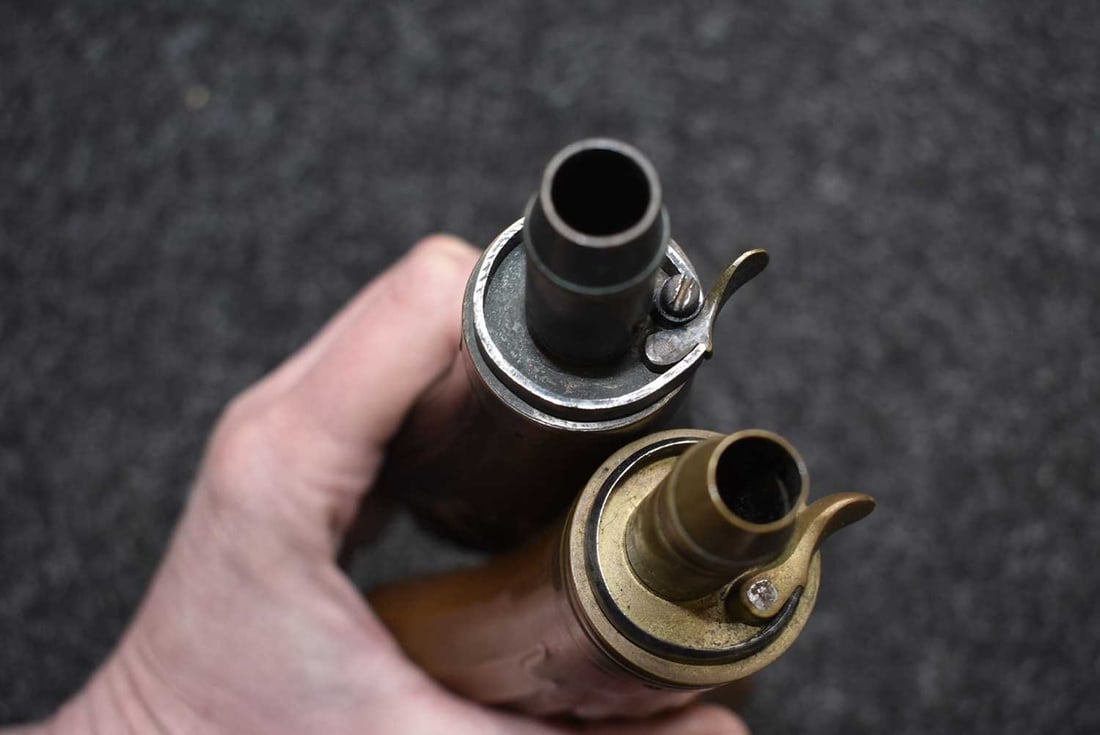 TWO LARGE SPORTING GUN FLASKS, - 3