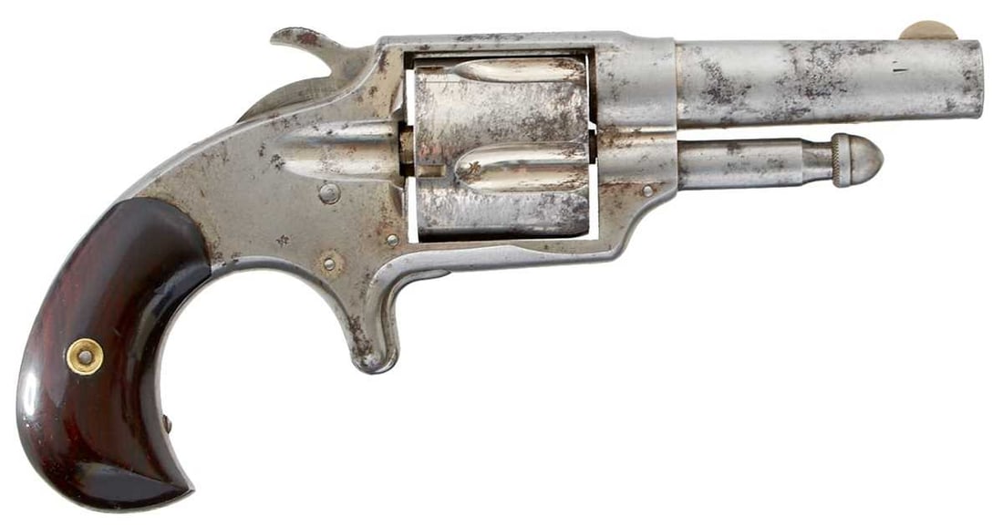 A .41 RIMFIRE SMITH'S PATENT FIVE-SHOT POCKET REVOLVER, (1 of 7)