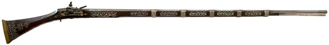 AN OTTOMAN 18-BORE MIQUELET LOCK MUSKET, (1 of 18)