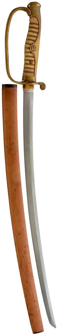 A KATANA,: 63.2cm blade with two mekugi-ana signed Masakiyo, sugu-ha hamon, contained in Kyu-gunto mounts with wood saya with kurikata.
