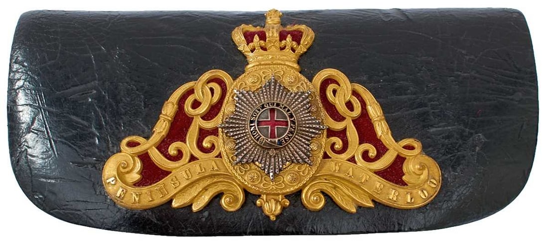 A VICTORIAN LIFE GUARDS OFFICER'S UNDRESS SHOULDER BELT POUCH, (1 of 7)