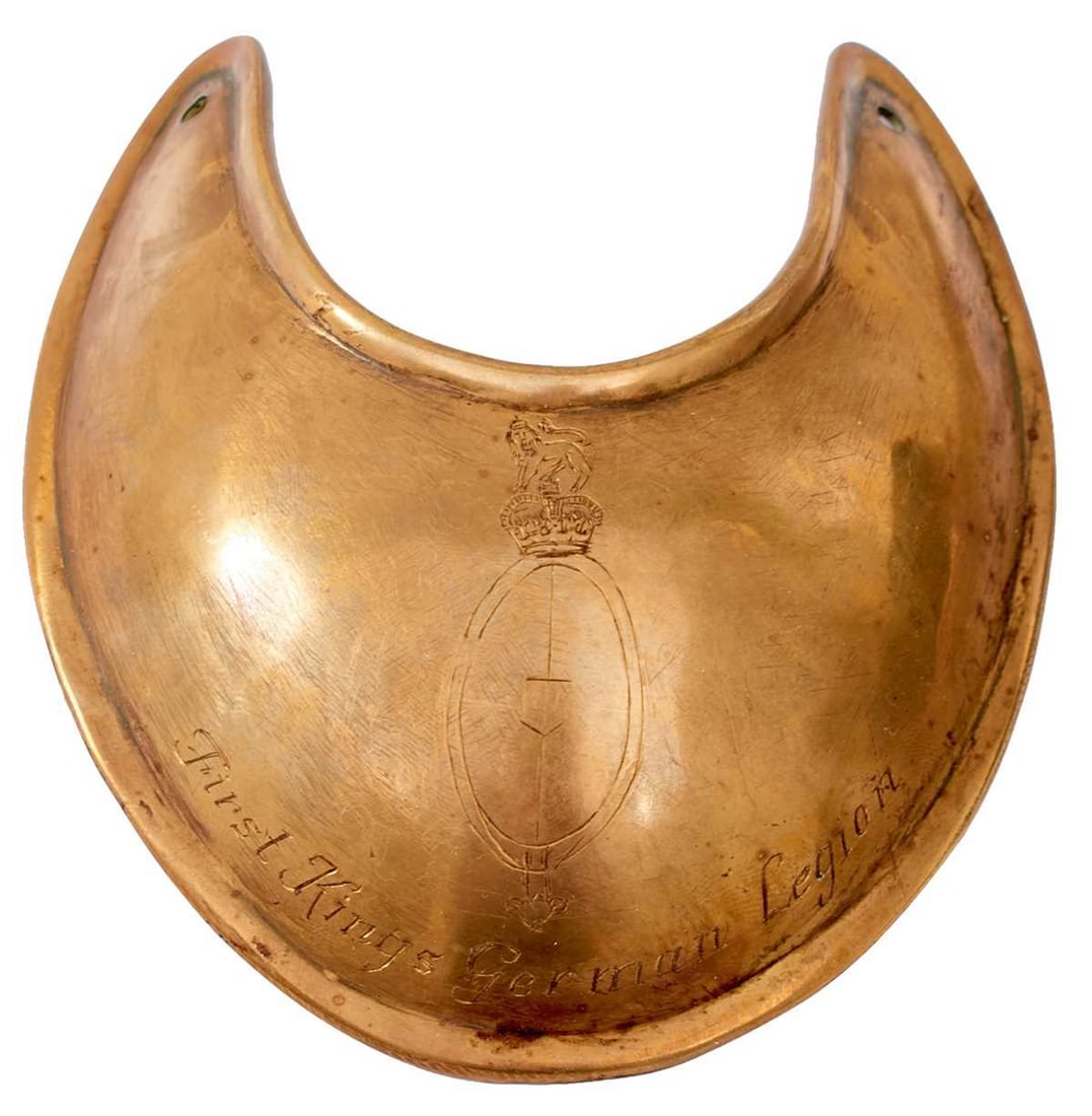 A GORGET TO THE KING'S GERMAN LEGION, (1 of 20)