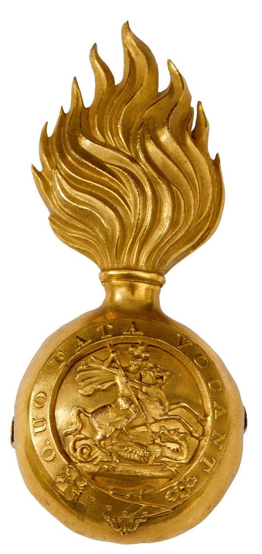 A NORTHUMBERLAND FUSILIER'S OFFICER'S GLENGARRY BADGE, (1 of 13)