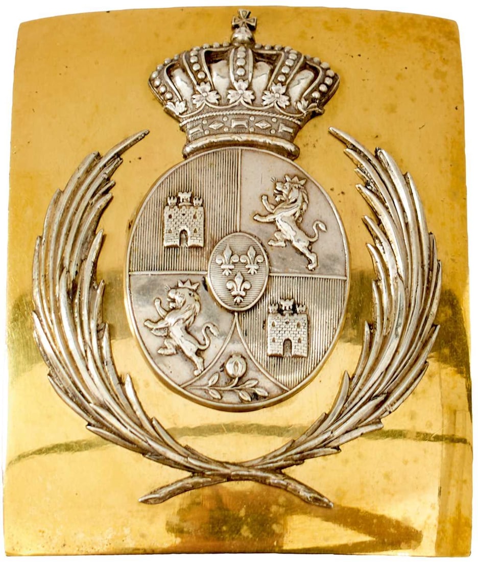 OF CARLIST WAR INTEREST - AN OFFICER'S SHOULDER BELT PLATE OF THE BRITISH AUXILLIARY LEGION, (1 of 5)