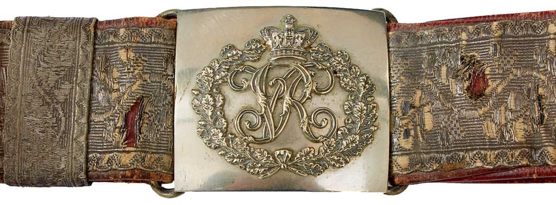 A VICTORIAN VOLUNTEER OFFICER'S SWORD BELT, (1 of 11)