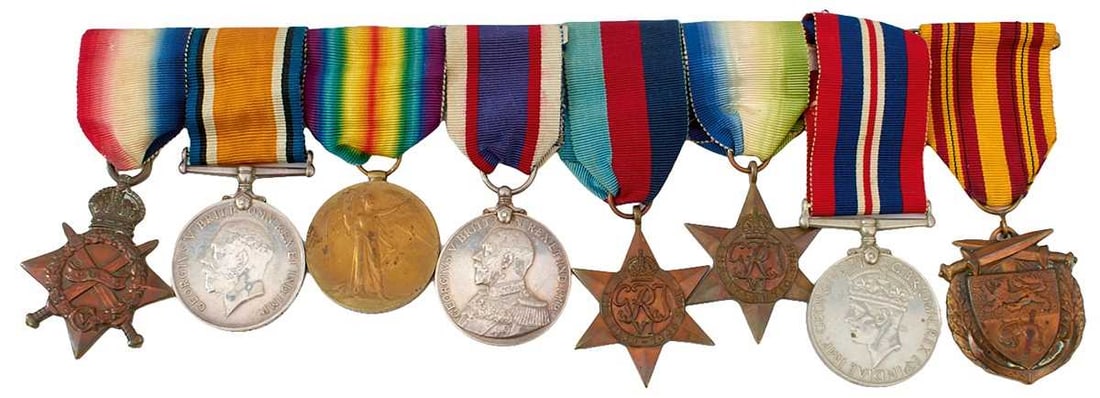 FIRST AND SECOND WAR ROYAL NAVY GROUP OF EIGHT MEDALS, (1 of 7)